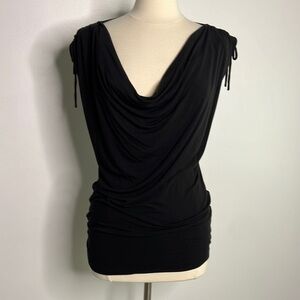 Alice & Olivia women’s black Draped neckline Top, size XS